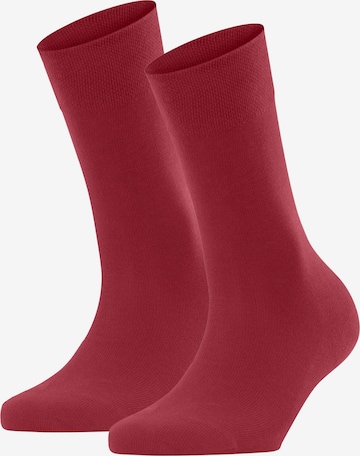 Chaussettes FALKE en rouge : devant