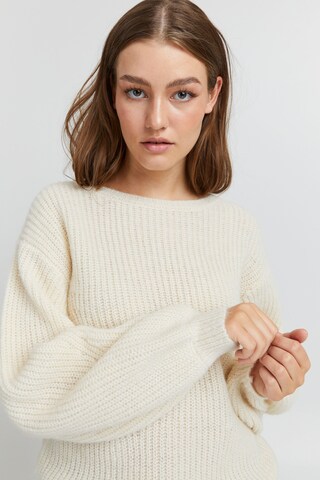 PULZ Jeans Pullover 'IRIS' i beige