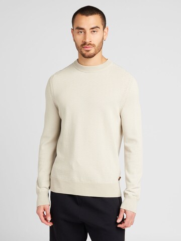 BOSS Sweater in Beige: front