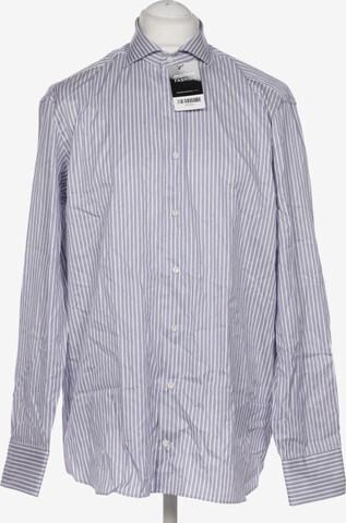 Van Laack Button Up Shirt in XL in Purple: front