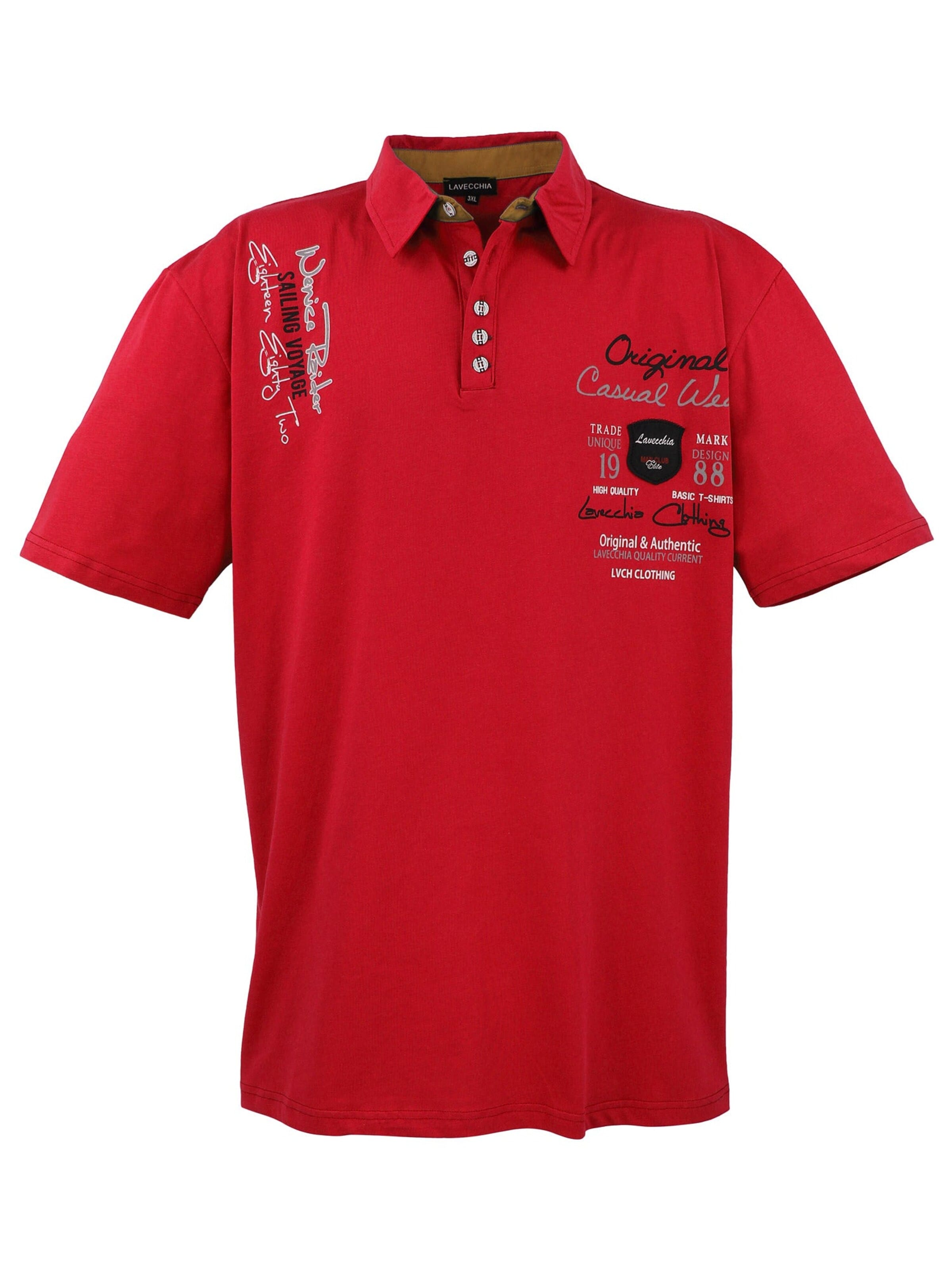 Lavecchia Shirt 'LV-610 Übergrößen'‌ in Rot: Vorderseite