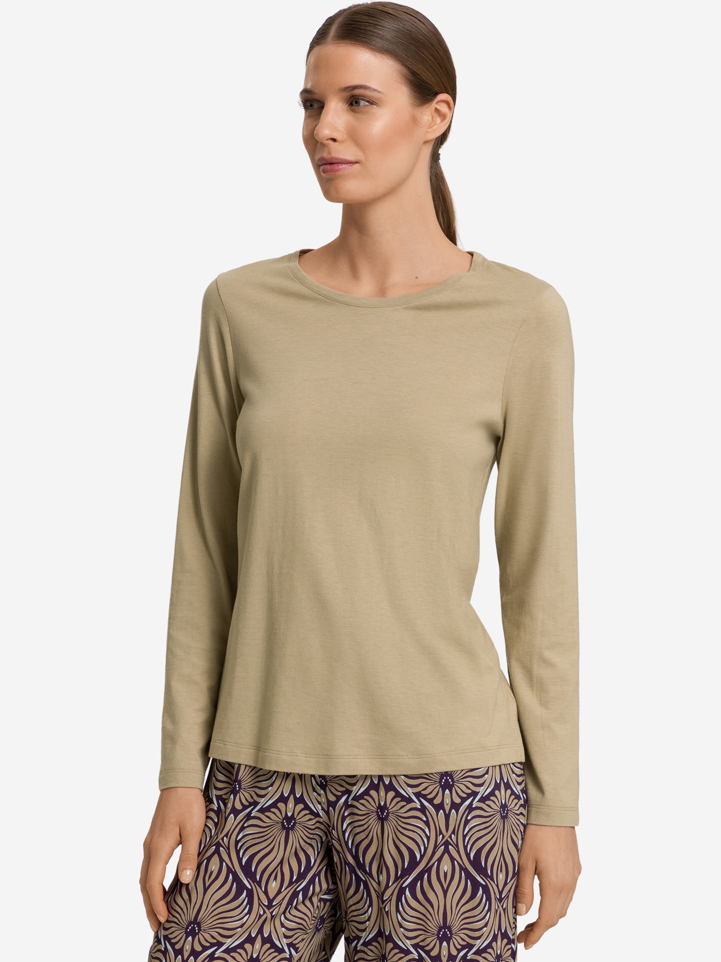 T-shirt ' Sleep & Lounge ' Hanro en beige : devant