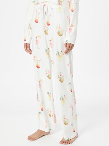 PJ Salvage Pajama Pants in White: front