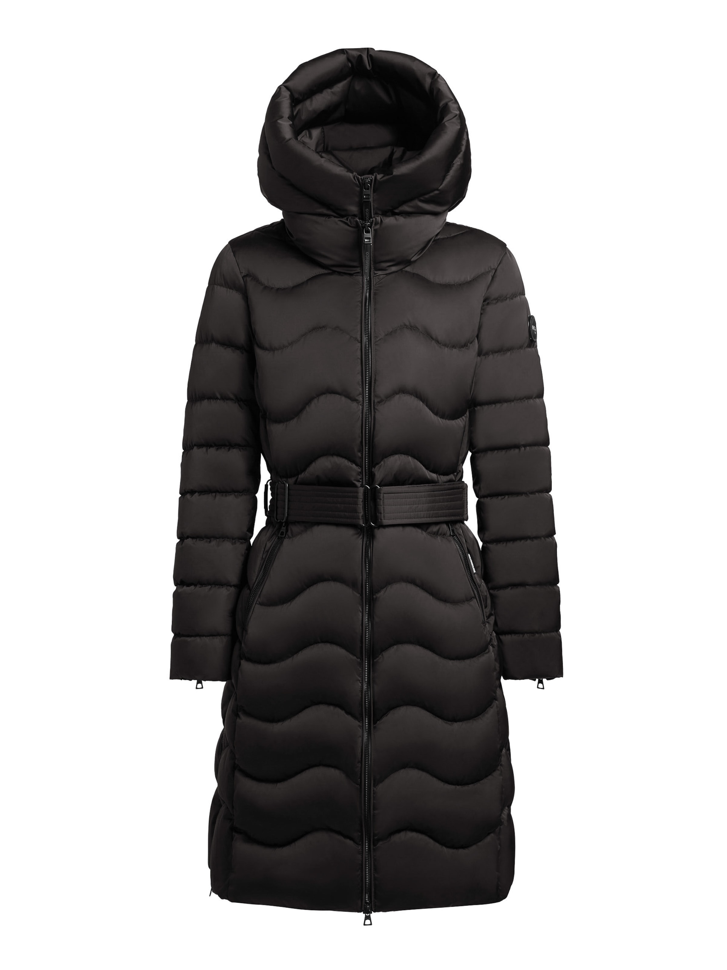 Manteau d’hiver 'Mira' khujo en noir : devant