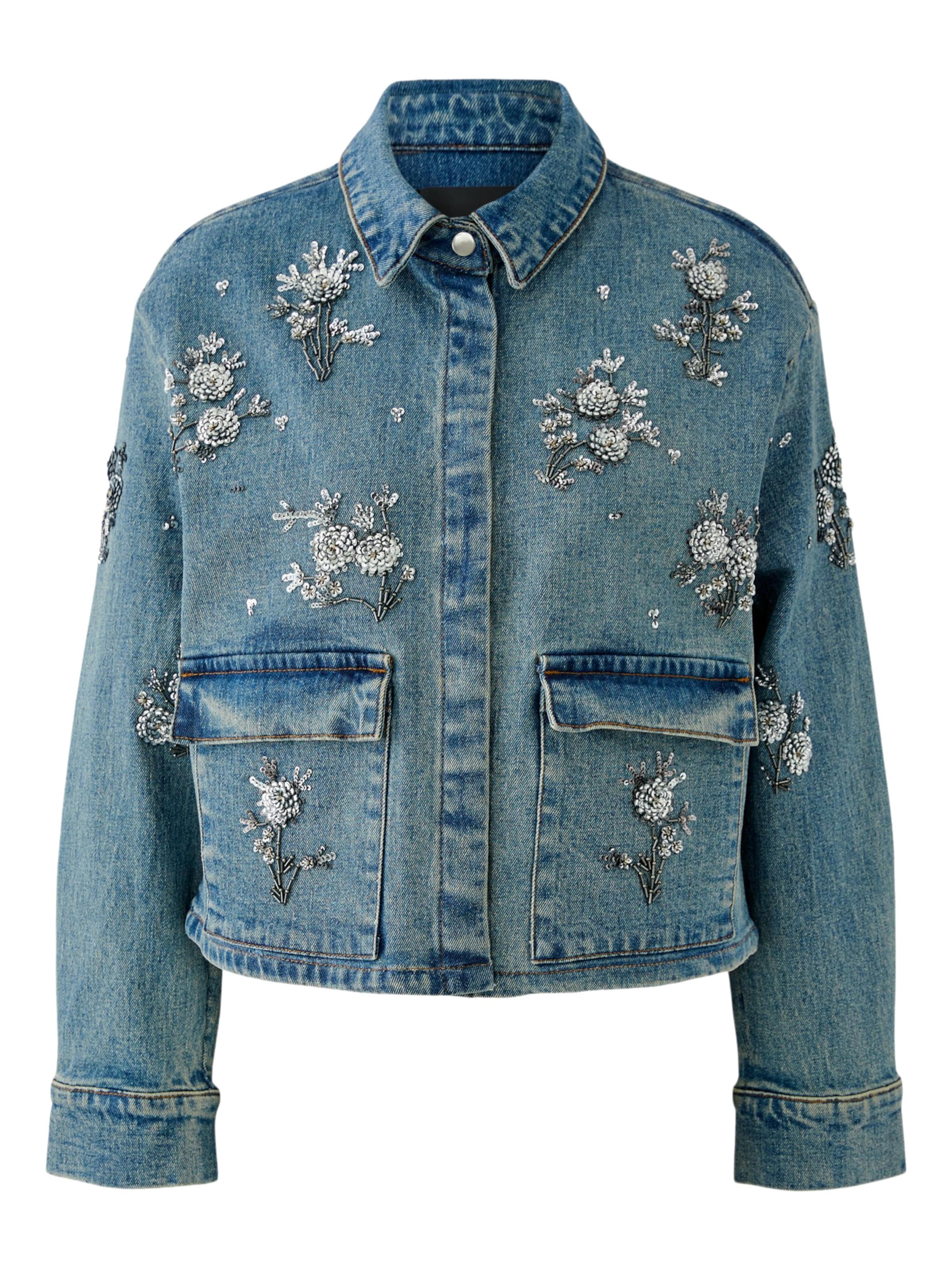 OUI Between-Season Jacket in XS in Blue / Silver, Item view