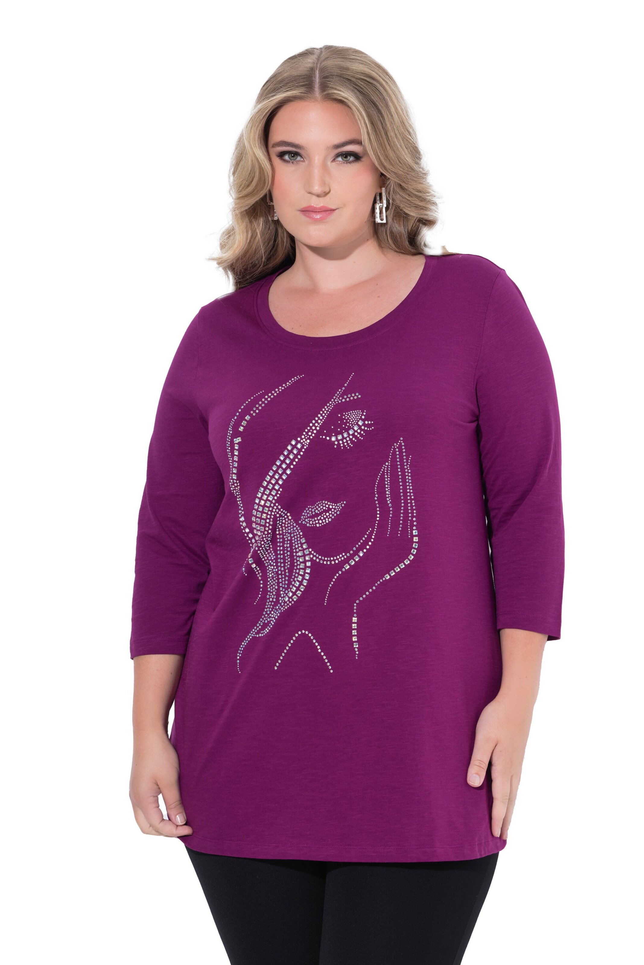 MIAMODA Shirt in Purple: front