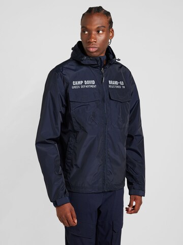 CAMP DAVID Performance Jacket in Blue: front