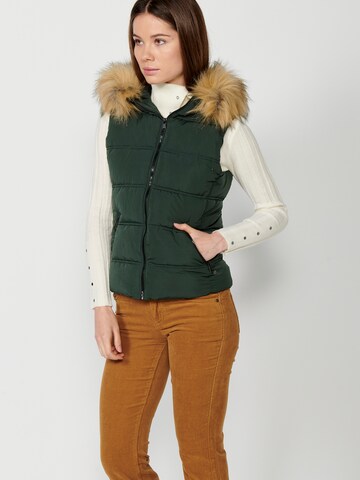 Gilet KOROSHI en vert : devant