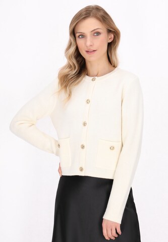 Cardigan 'Everyday Fashion' DreiMaster Klassik en blanc : devant