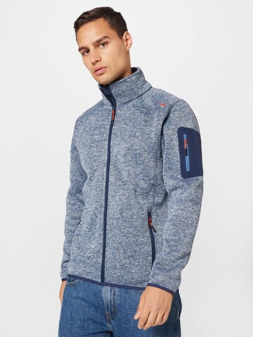 CMP Regular fit Athletic Fleece Jacket in Blue: front