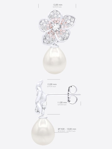Boucles d'oreilles 'Lavandou' Ateliers Saint Germain en blanc