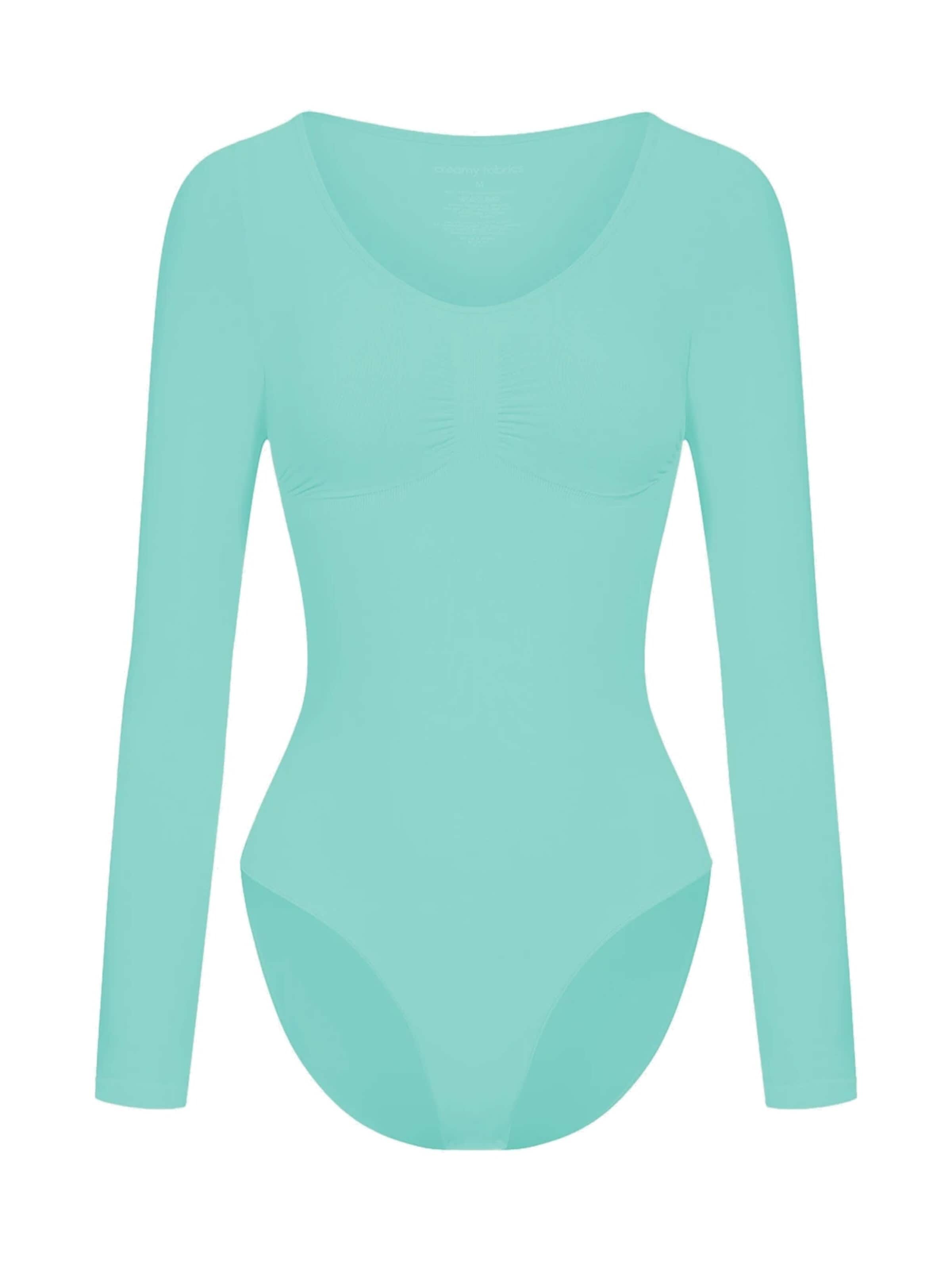 cfab Shapingbody 'Bodysuit Sculpting Shapewear Longsleeve mit Slip'‌‌‌ in Grün: Vorderseite