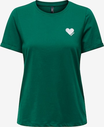 ONLY Μπλουζάκι 'KITA' σε πράσινο: μπροστά