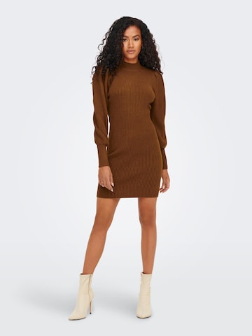 ONLY Knitted dress 'Katia' in Brown