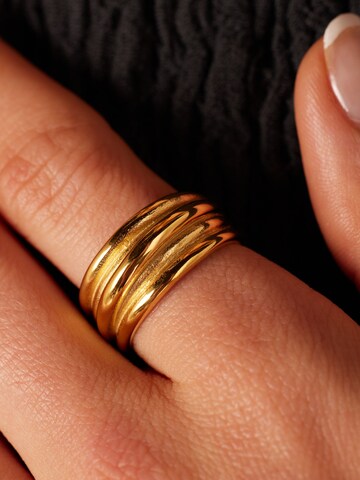 Lucardi Ring in Goud: voorkant