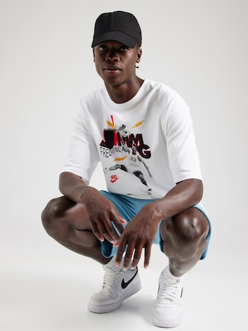Tricou 'BRAND JAM 85' de la Jordan pe alb: față
