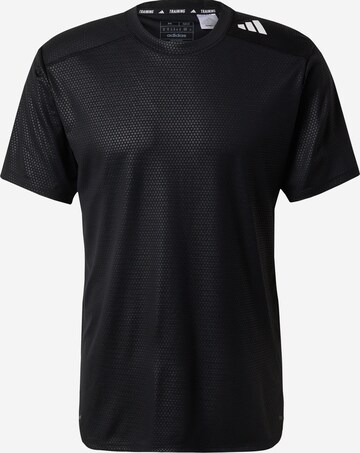 ADIDAS PERFORMANCE Funkcionalna majica 'D4T Strength Workout' | črna barva: sprednja stran
