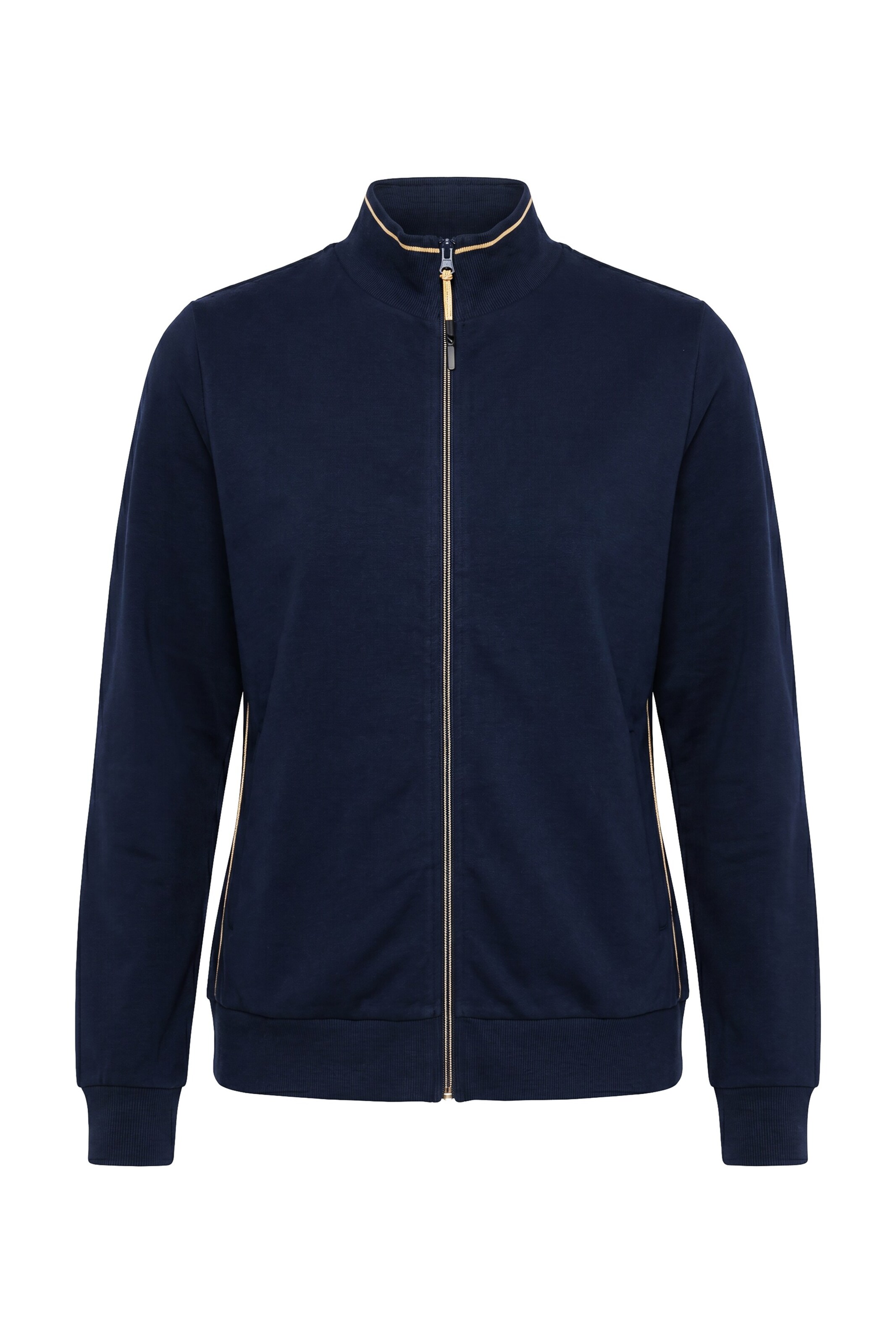Ulla Popken Sweatjacke in Blau: Vorderseite