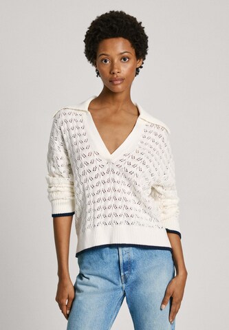 Pull-over ' IVA ' Pepe Jeans en blanc