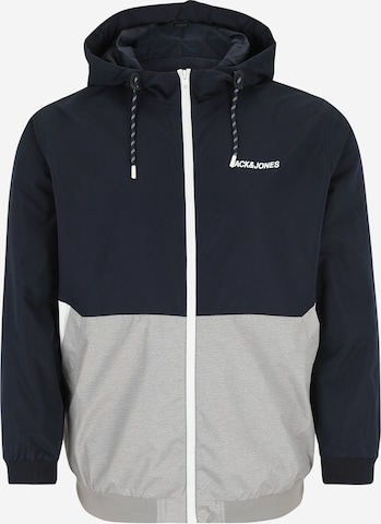 Giacca di mezza stagione 'Rush' di Jack & Jones Plus in blu: frontale