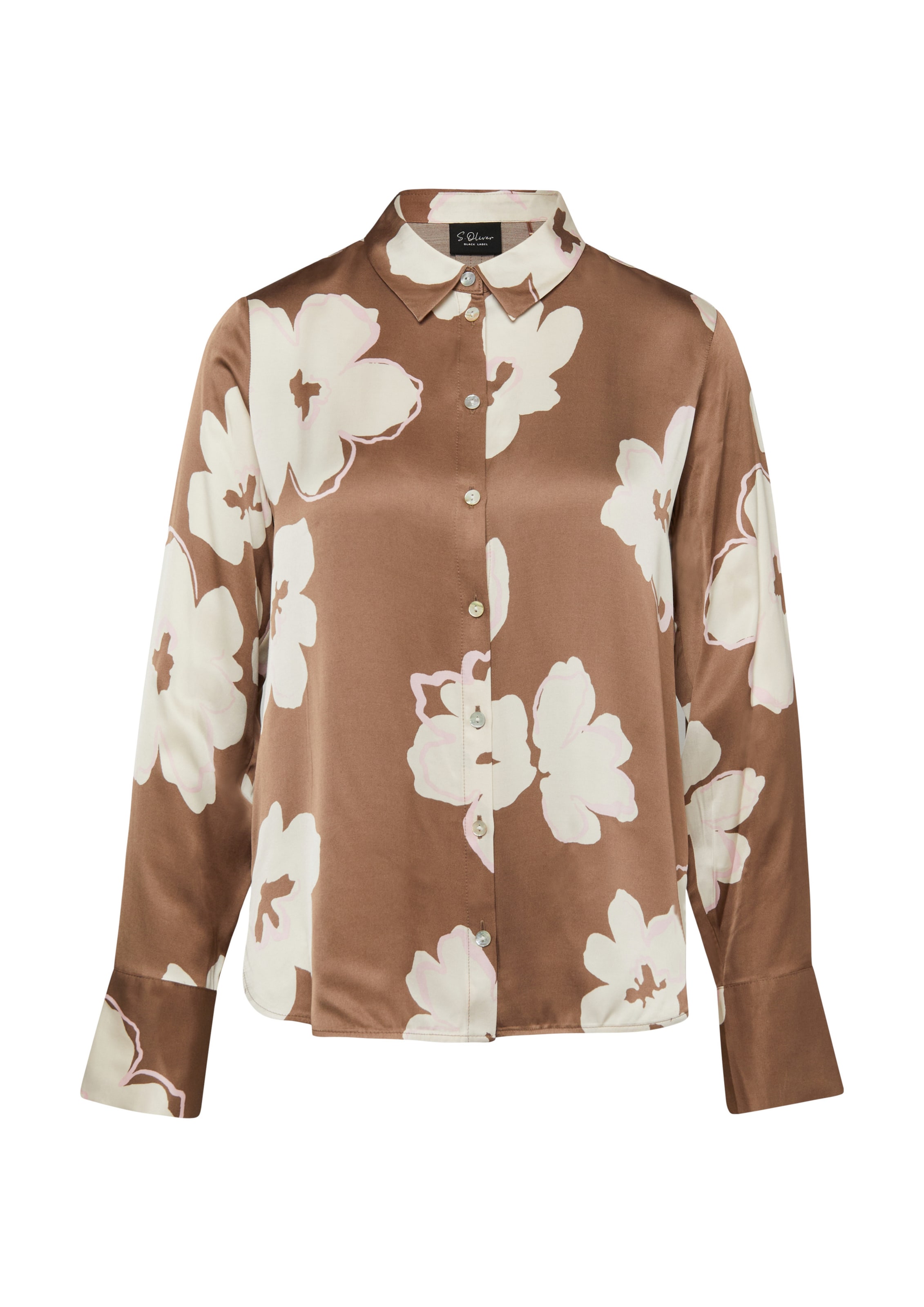 s.Oliver Blouse in Bruin: voorkant