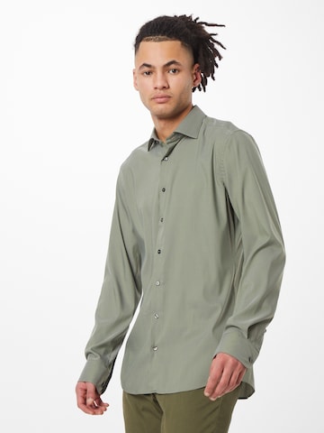 ETERNA Slim fit Button Up Shirt in Green: front