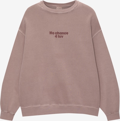 Pull&Bear Sweatshirt in pink / dunkelpink / weiß, Produktansicht