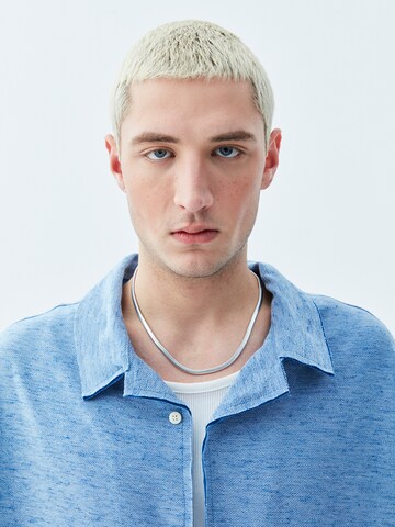 VAMOS CLO Comfort fit Button Up Shirt 'Minneapolis' in Blue