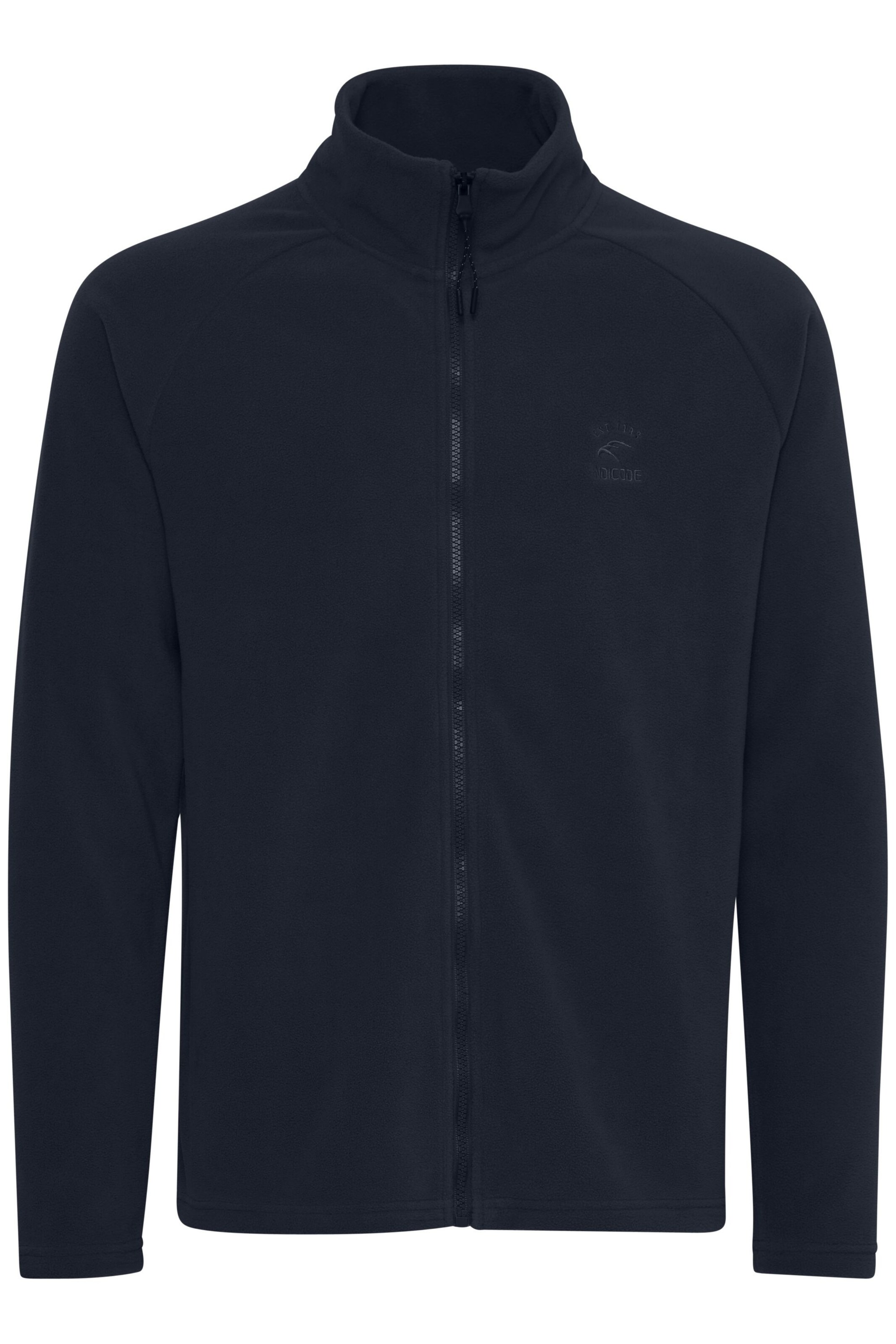 INDICODE JEANS Fleece jas 'Mandu' in Blauw: voorkant