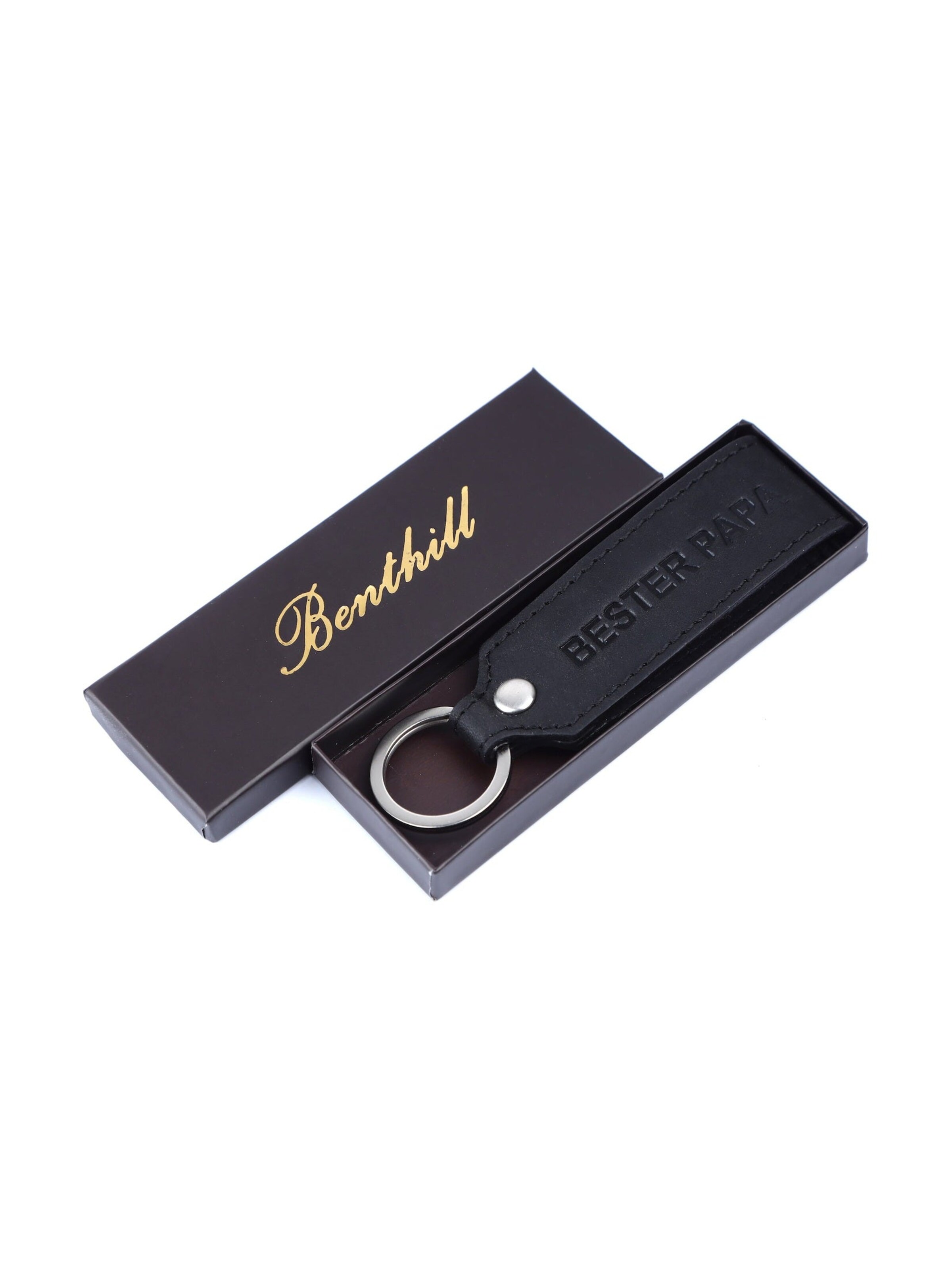 Benthill Key Ring 'Bester Papa' in Black