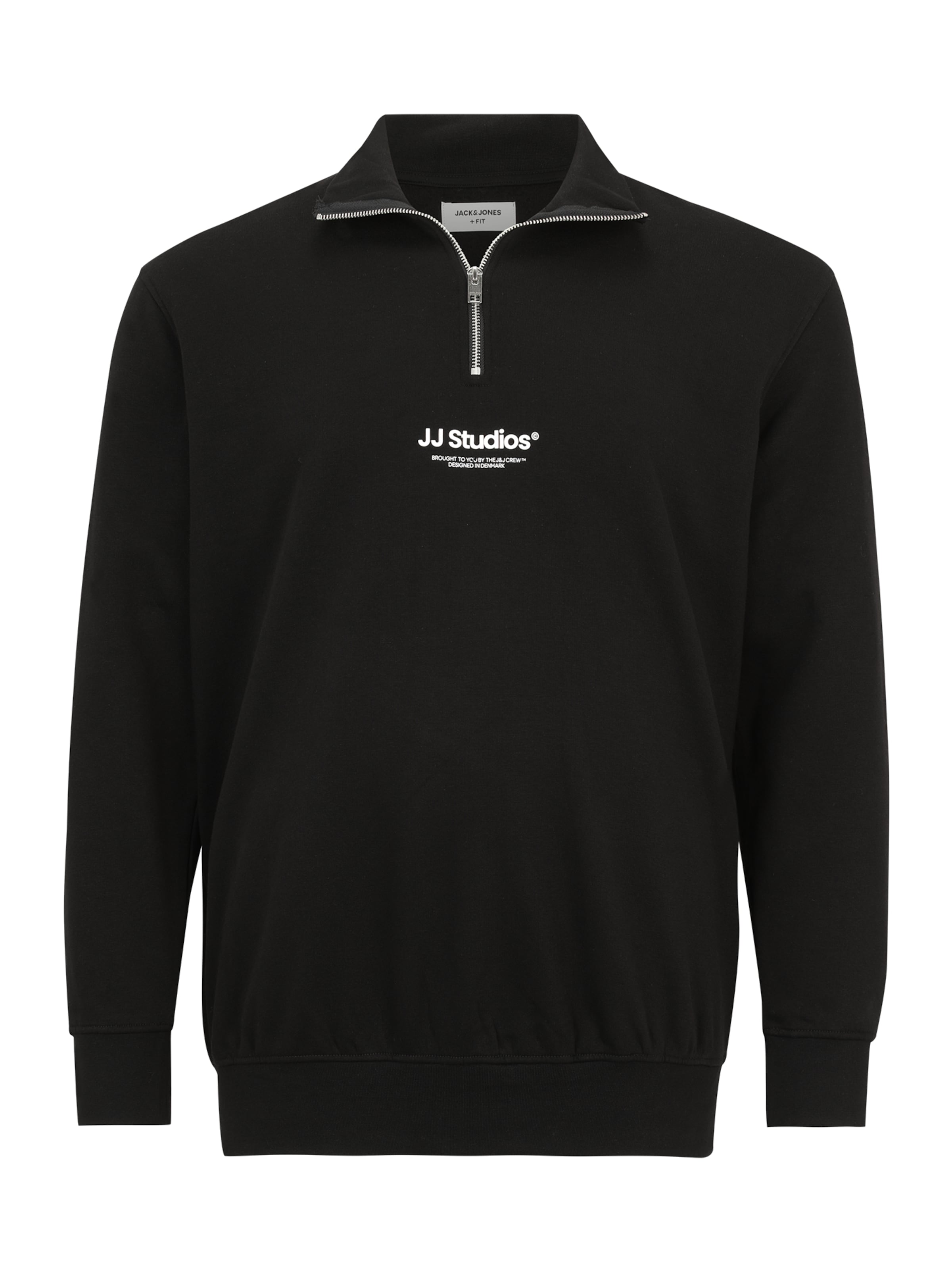 Jack & Jones Plus Μπλούζα φούτερ 'JJESoho' σε μαύρο: μπροστά