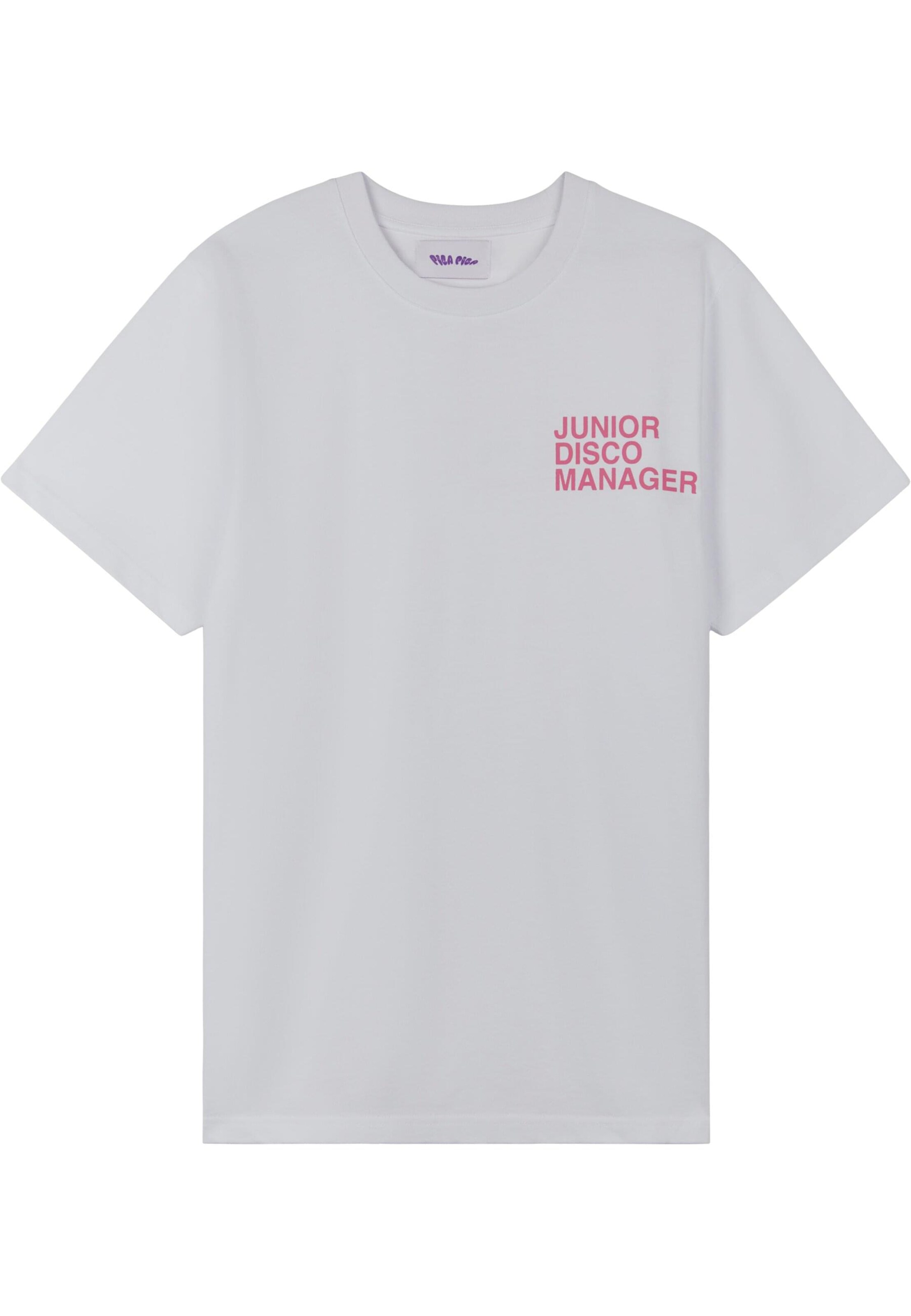 T-Shirt 'Junior Disco Manager' Pica Pica en blanc : devant