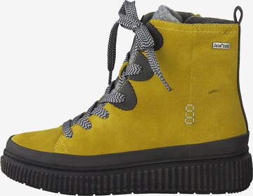 Bottines à lacets JANA en jaune