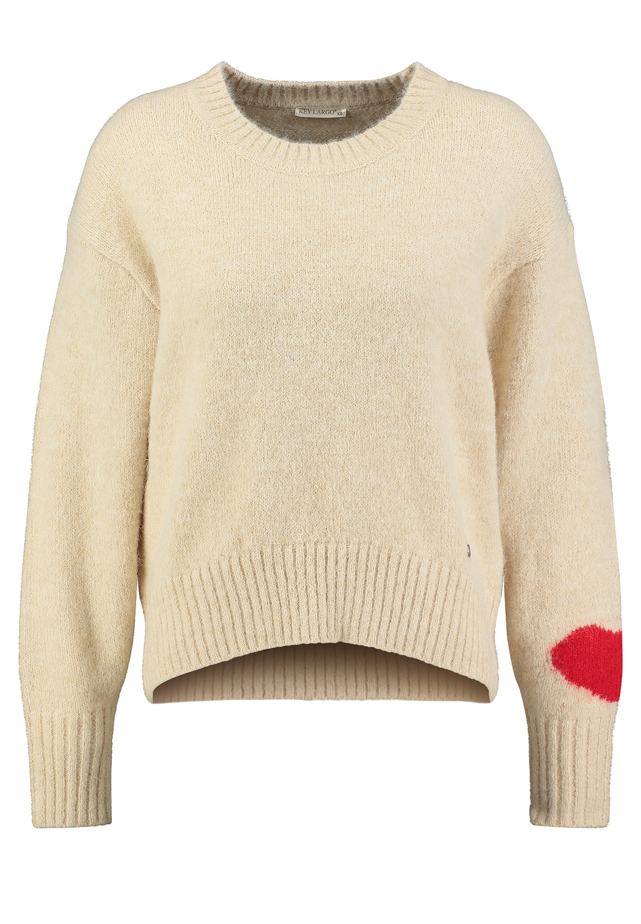 Key Largo Pullover 'Fluffy' in Beige: Vorderseite