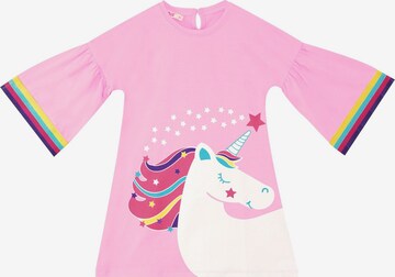DENO Kids Dress 'Unicorn Star' in Pink: front