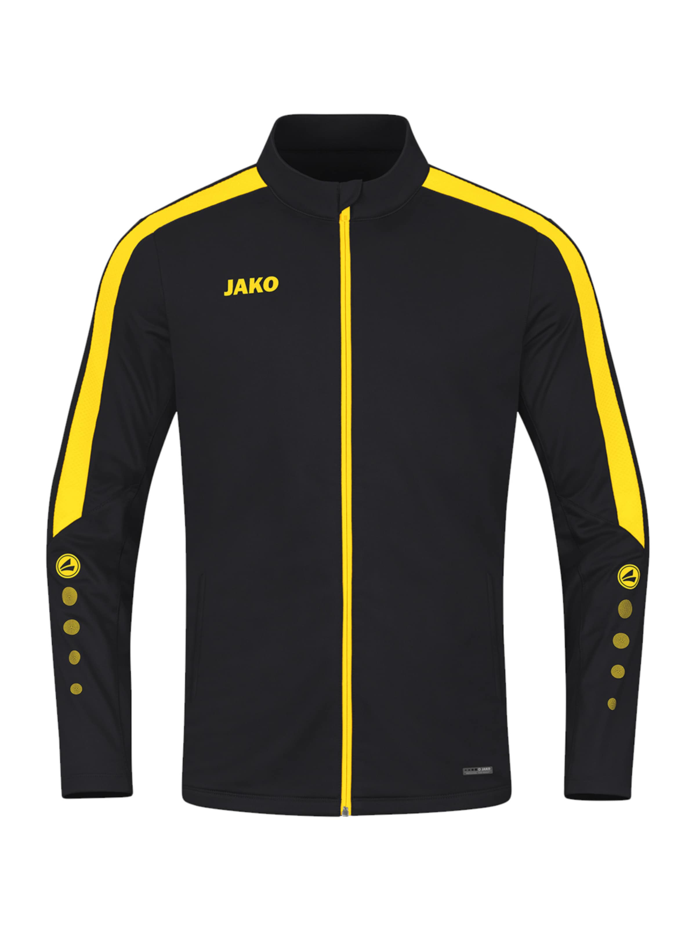 JAKO Trainingsjacke 'Power' in Schwarz: Vorderseite