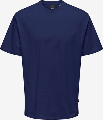 T-Shirt 'Fred' Only & Sons en bleu : devant