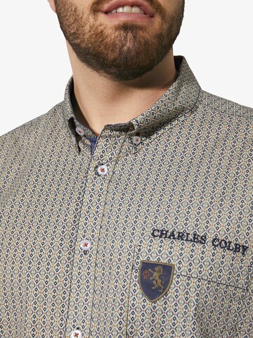 Charles Colby Comfort fit Overhemd 'Duke Quillon' in Wit