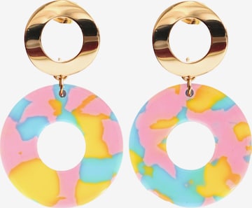 Fräulein Wunder Серьги 'Adua' в Ярко-розовый: спереди