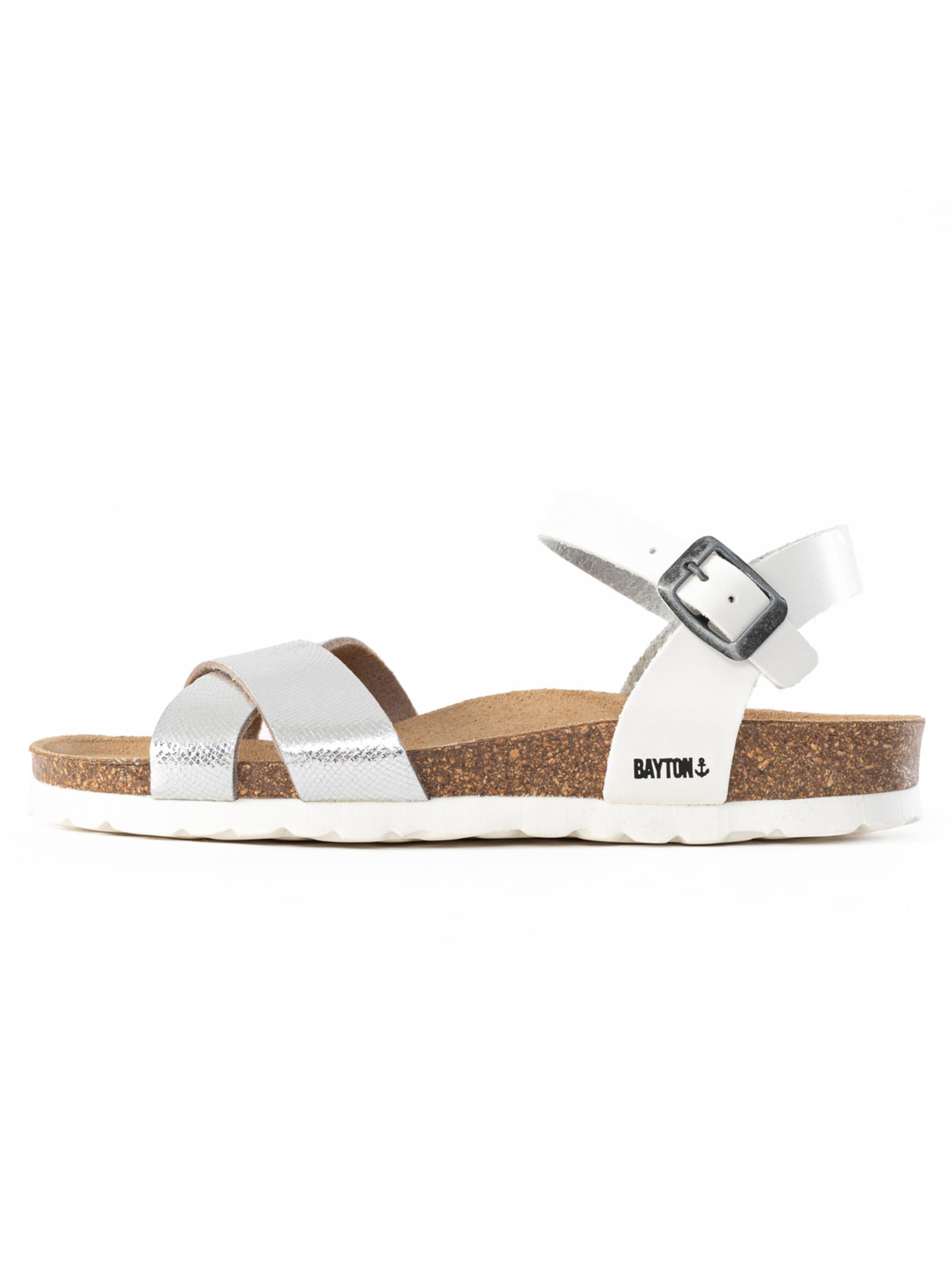 Bayton Sandal in Silver: front