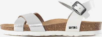 Sandales Bayton en argent : devant