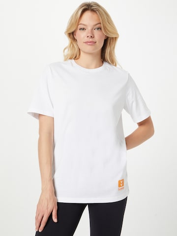 T-shirt fonctionnel 'Leon' Hummel en blanc : devant