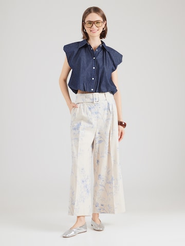Wide leg Pantaloni con pieghe 'MMUnise' di MOS MOSH in blu