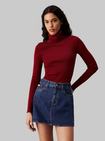 Pull-over Calvin Klein Jeans en rouge : devant