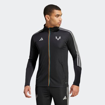 ADIDAS PERFORMANCE Athletic Jacket 'Messi ' in Black: front