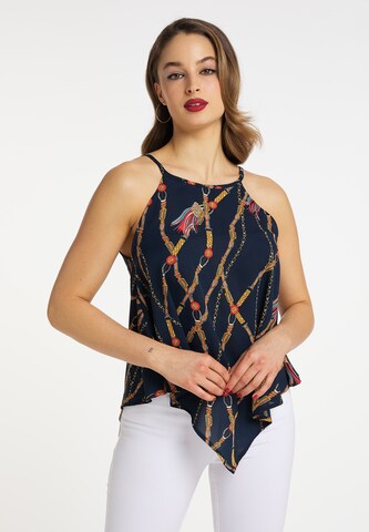 faina Top in Blauw: voorkant