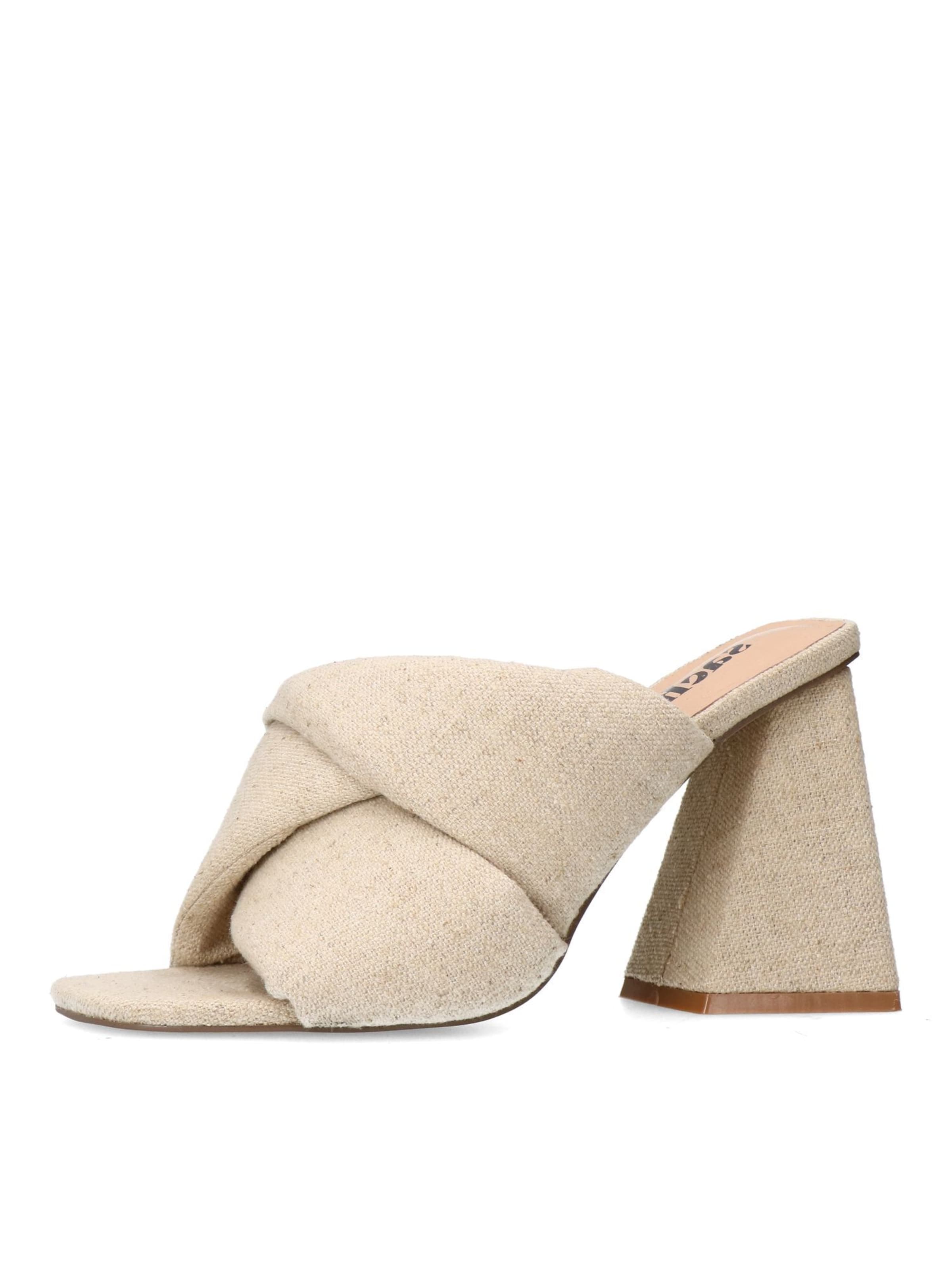 SACHA Pantolette in Beige: Vorderseite