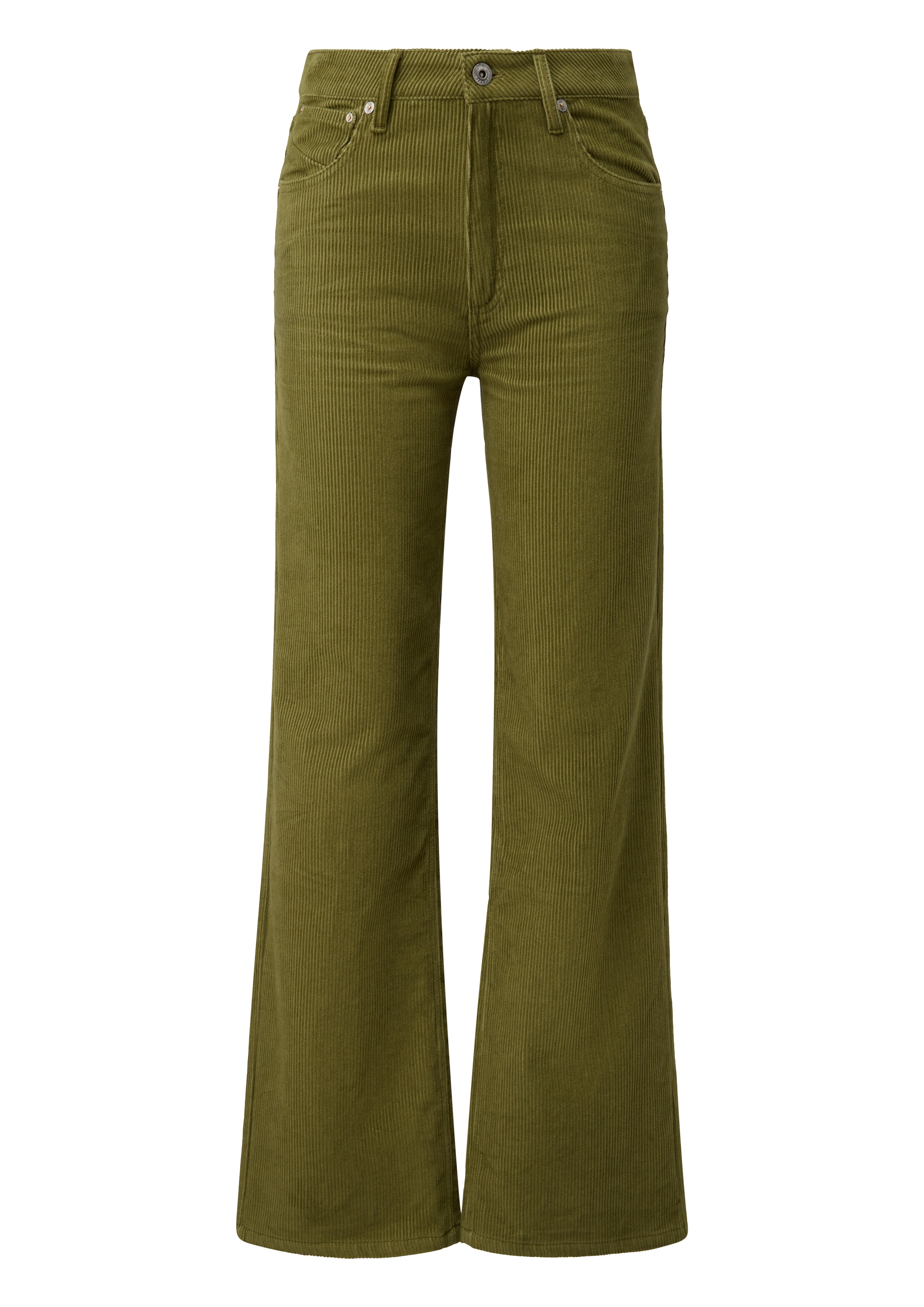 Wide Leg Pantalon QS en vert : devant