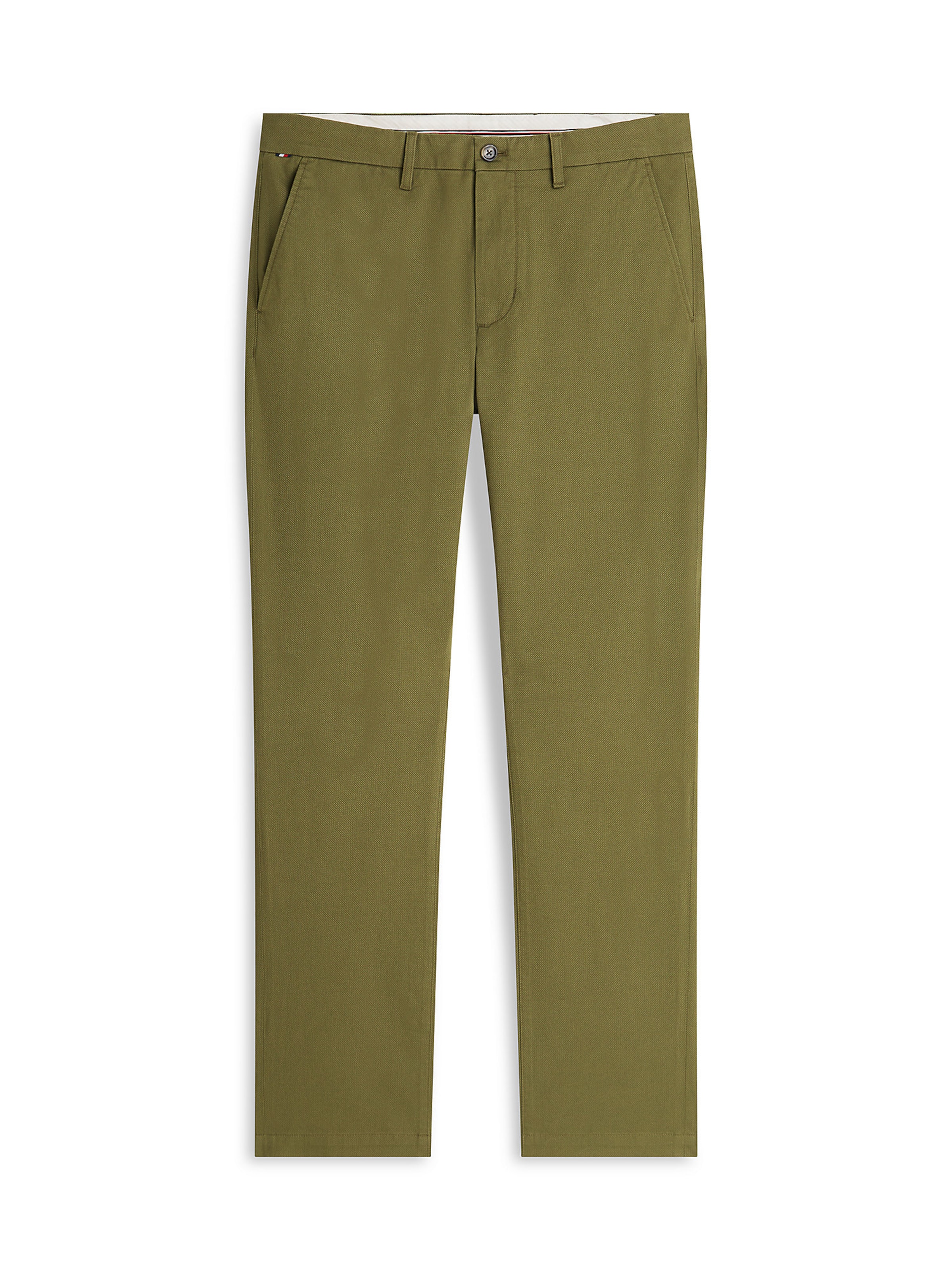 Regular Pantalon chino 'Denton' TOMMY HILFIGER en vert : devant