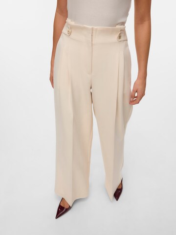 Wide leg Pantaloni con pieghe 'VMELMA' di VERO MODA in beige